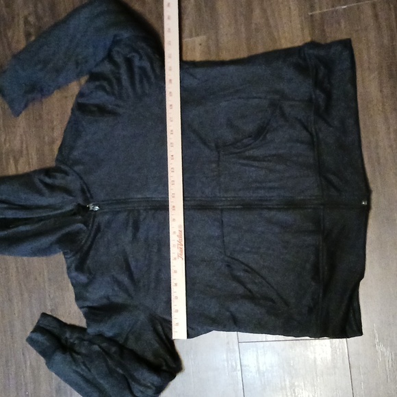 Members Mark Jacket Misses Xl Sherpa Lined Hooded Dark Charcoal Heather Like New - Picture 5 of 11